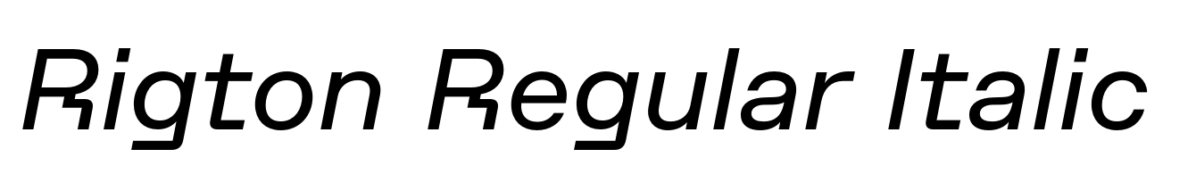 Rigton Regular Italic